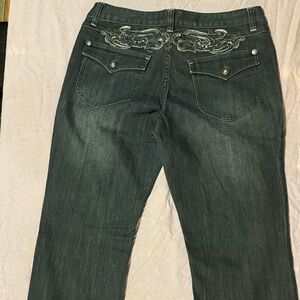 Harley-Davidson Women's 8 Long Denim Boot Cut Jeans with Embroidery